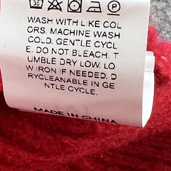 Mens Medium Cardigan Red Sweater Grandpa Core Black Stripe Knit Casual Classic - Picture 4 of 9